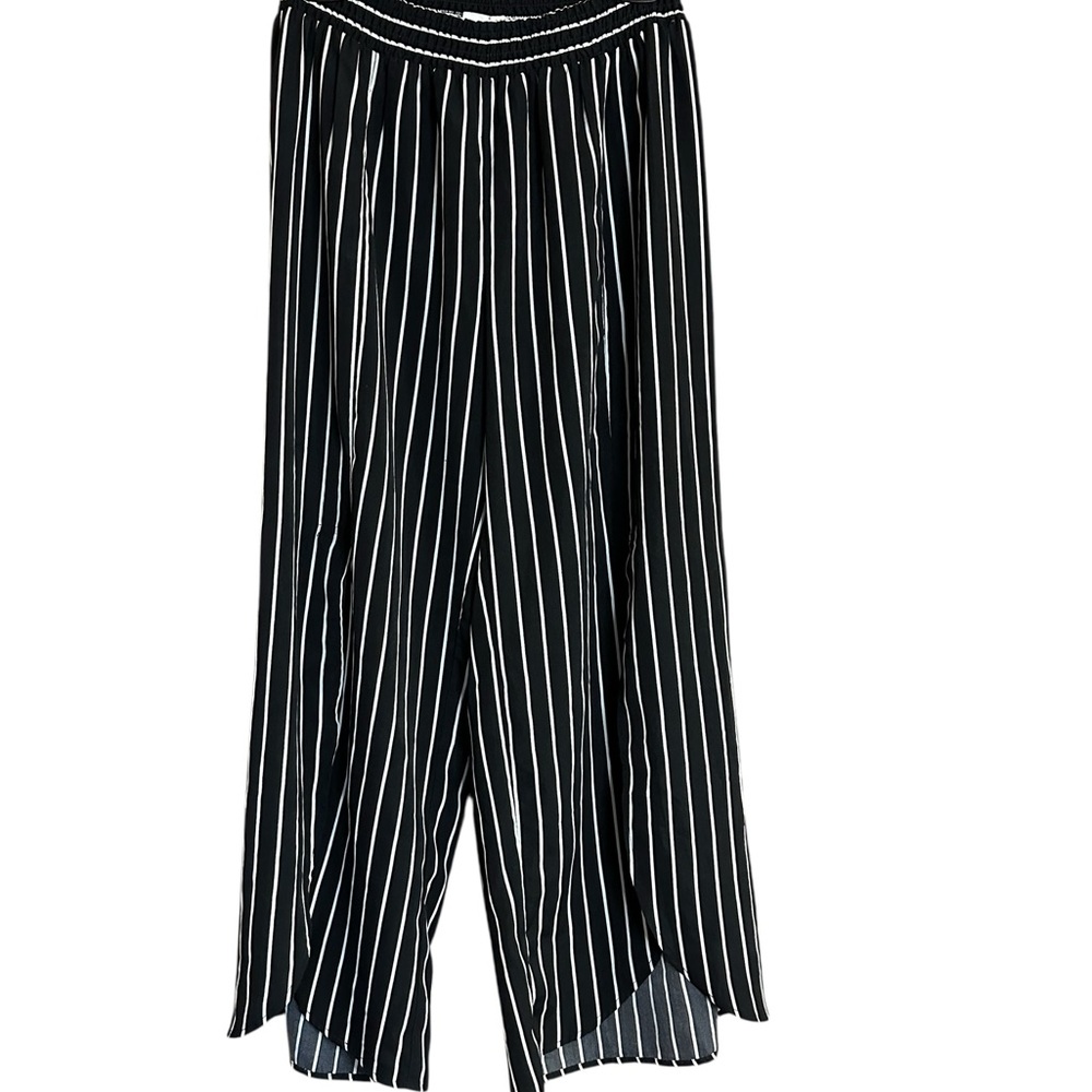 Black and White Striped Pants